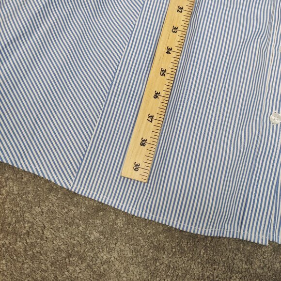 Signature Women's Striped Shirt Midi Dress Size Large 100% Cotton Old Money - Picture 8 of 8